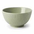 Bol en céramique 16 cm vert sauge strié pour service de table