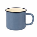 Mug 350 ml 9 cm en acier émaillé bleu style camping
